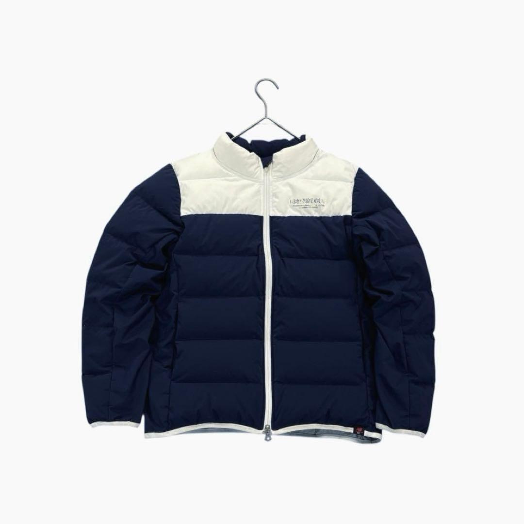 ニューバランスゴルフ　ダウンジャケット　ネイビー　バイカラー　L程度 サイズ2