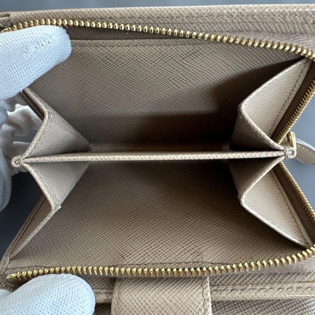 PRADA 1ML018 SAFFIANO Triang Cammeo 財布