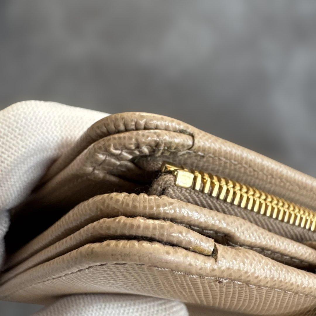 PRADA 1ML018 SAFFIANO Triang Cammeo 財布