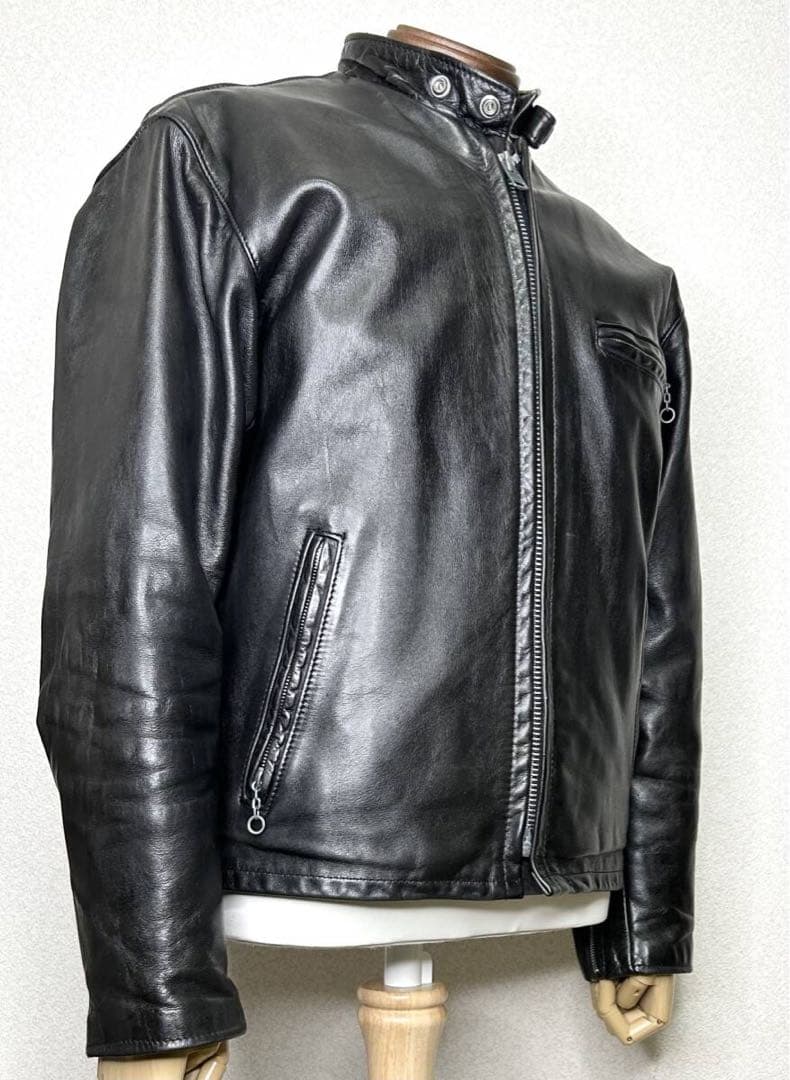 ⑥ schott【40】ライナー付 141米国製◇革ジャンninjaハーレー