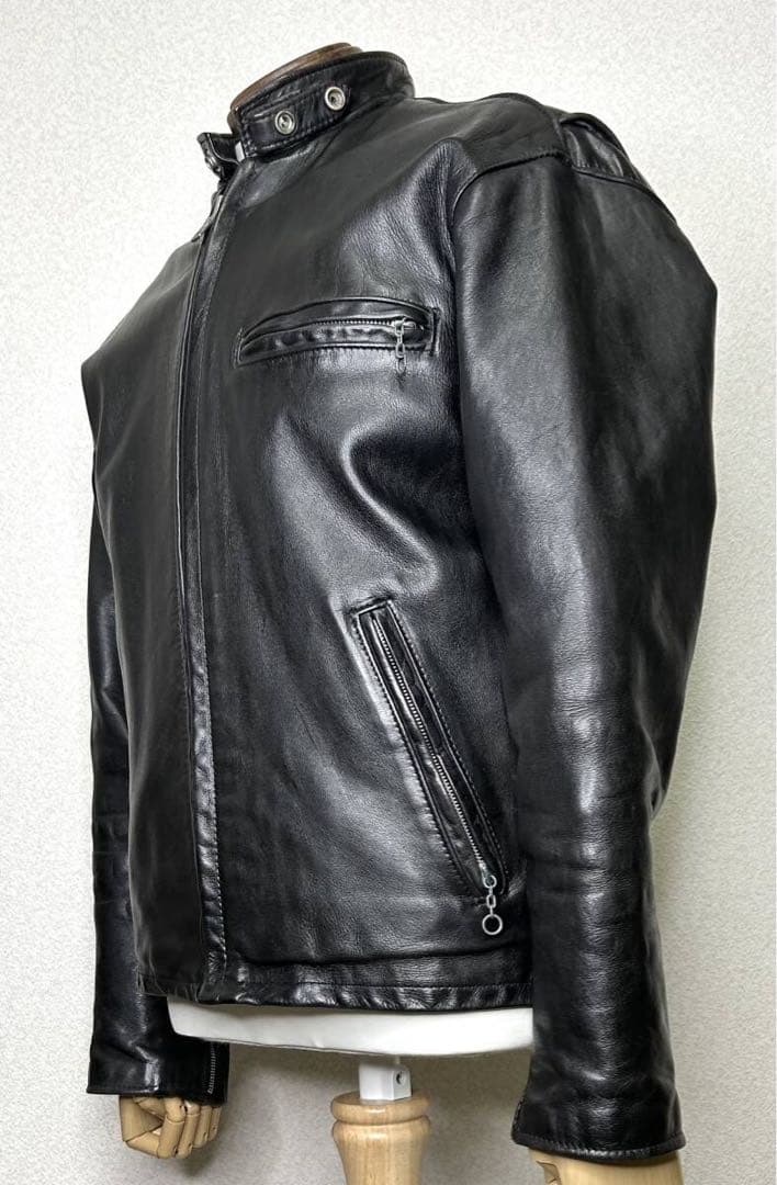 ⑥ schott【40】ライナー付 141米国製◇革ジャンninjaハーレー