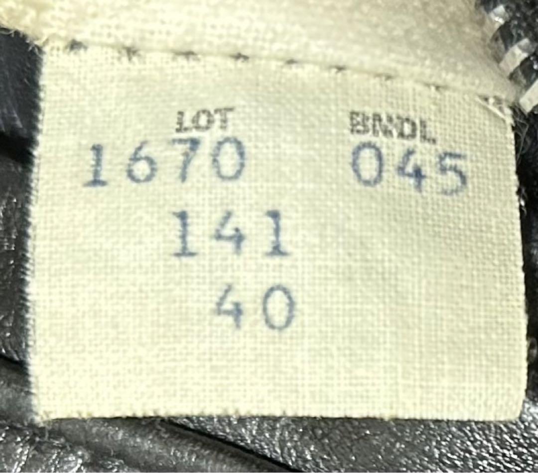 ⑥ schott【40】ライナー付 141米国製◇革ジャンninjaハーレー