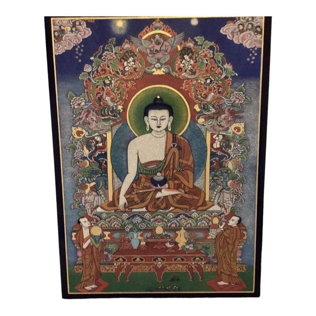 一点物大日如来　ガラス製仏画　　　チベット風の仏画　　　重さ　　5.3kg