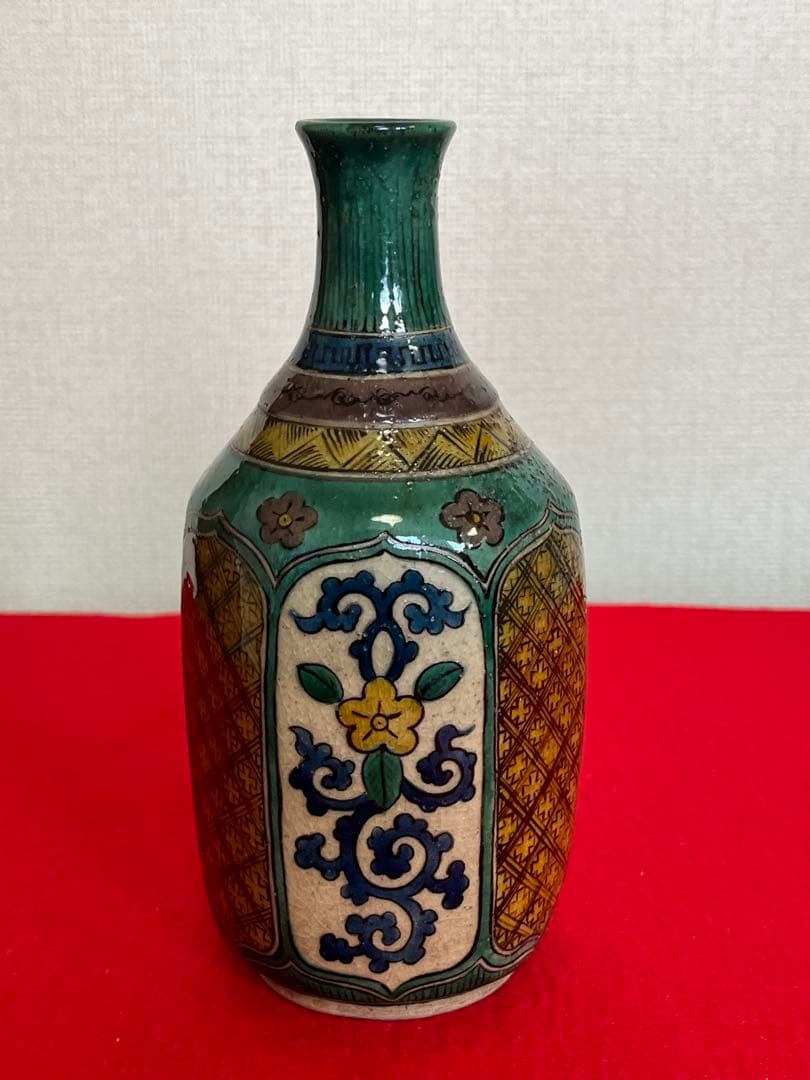 人間国宝 初代 徳田八十吉 吉田屋手 徳利 管理T263