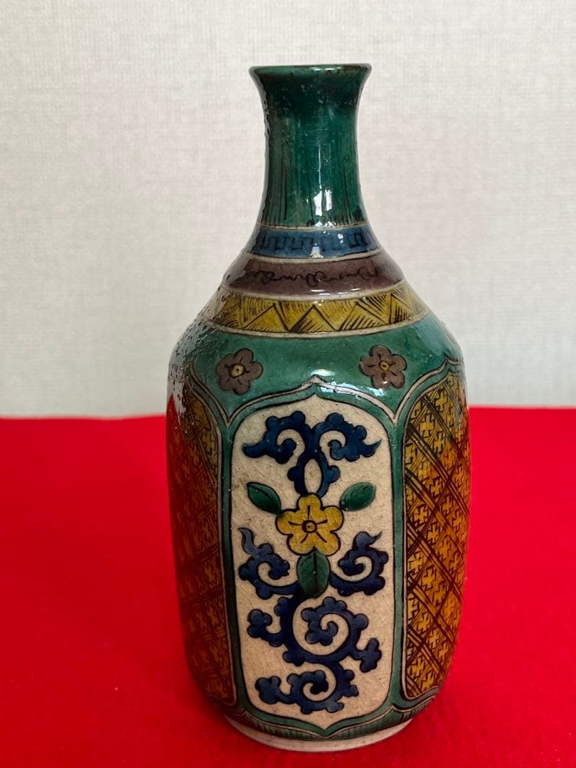 人間国宝 初代 徳田八十吉 吉田屋手 徳利 管理T263