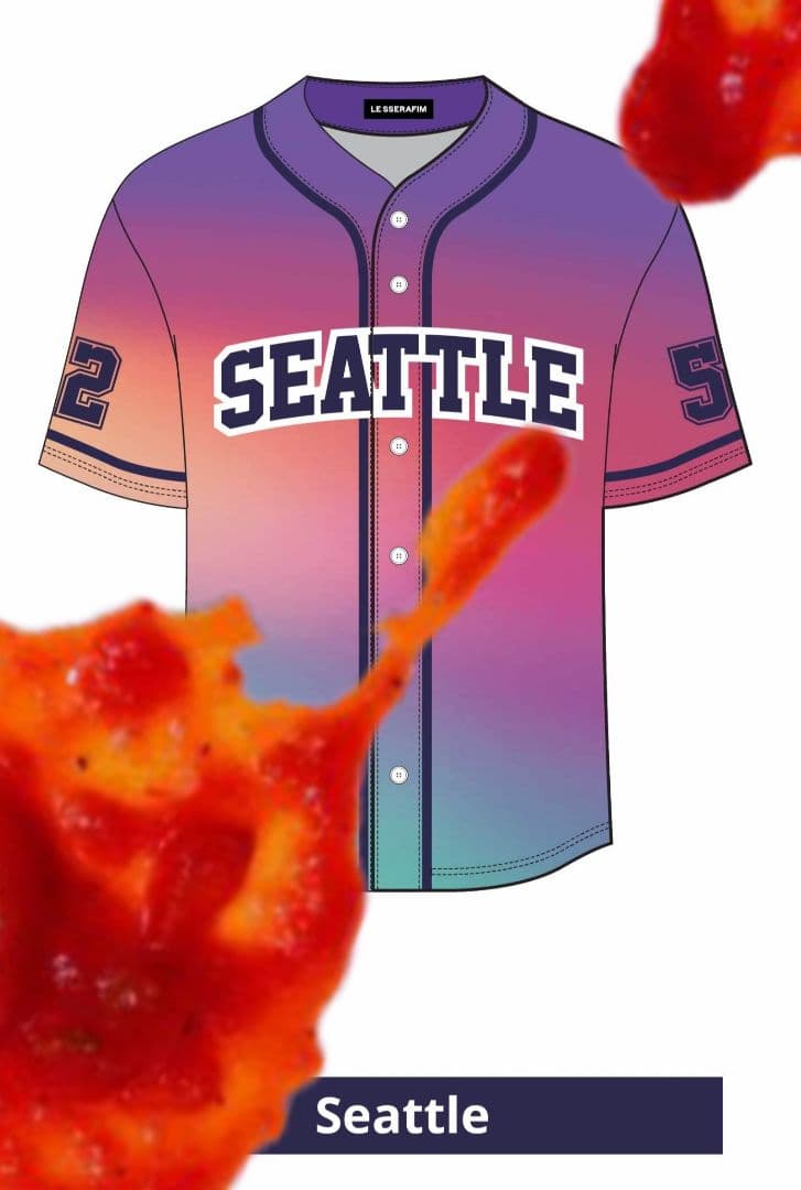 LESSERAFIM ベースボールジャージ シアトル限定