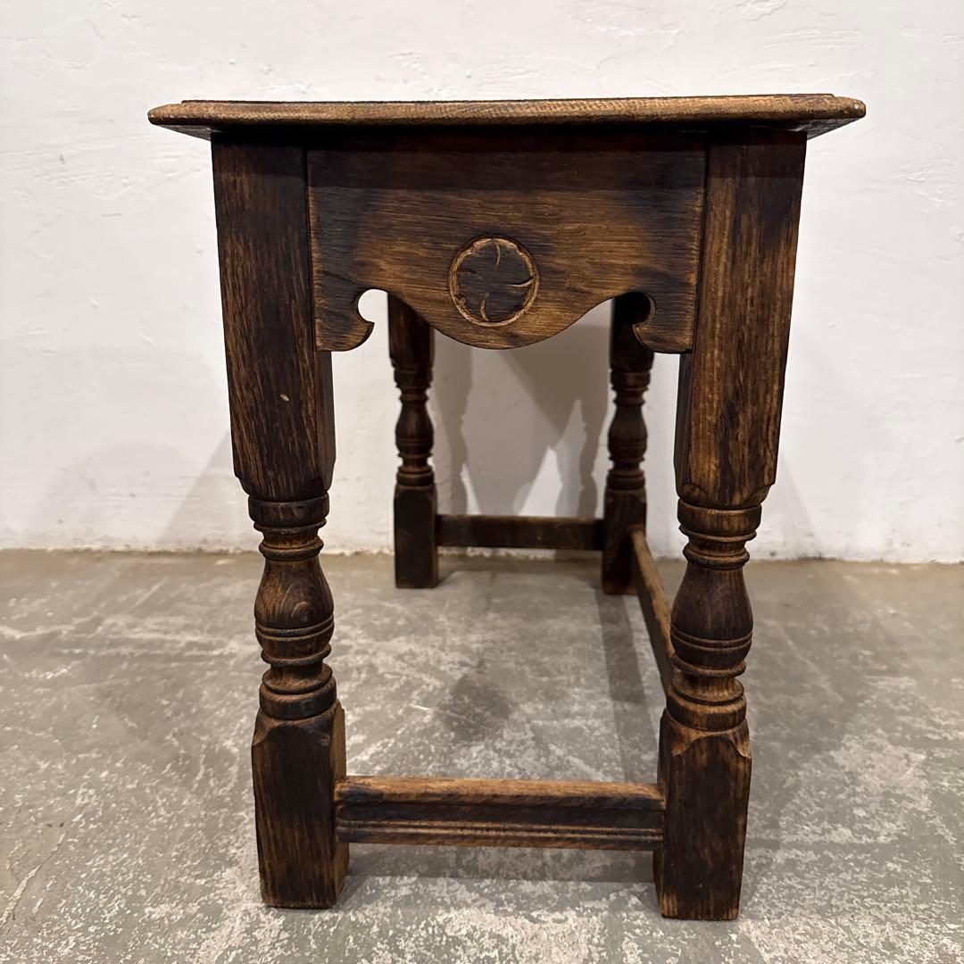 ビンテージ　木製サイドテーブル　大