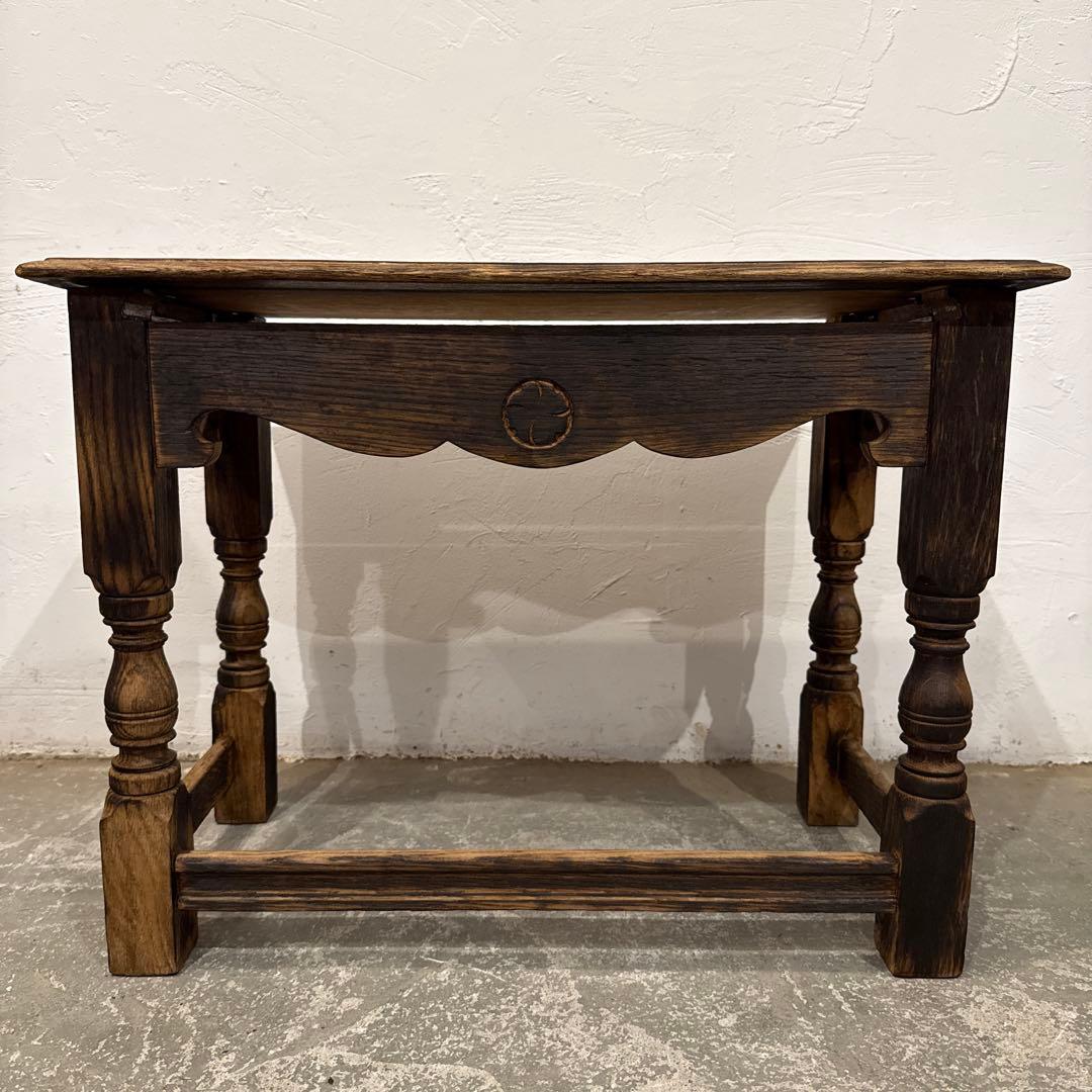 ビンテージ　木製サイドテーブル　大