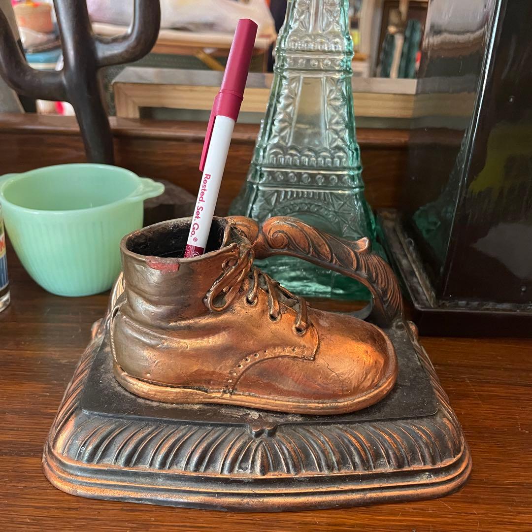 希少品！50's〜60's アメリカアンティーク　靴のペン立てUSAヴィンテージ