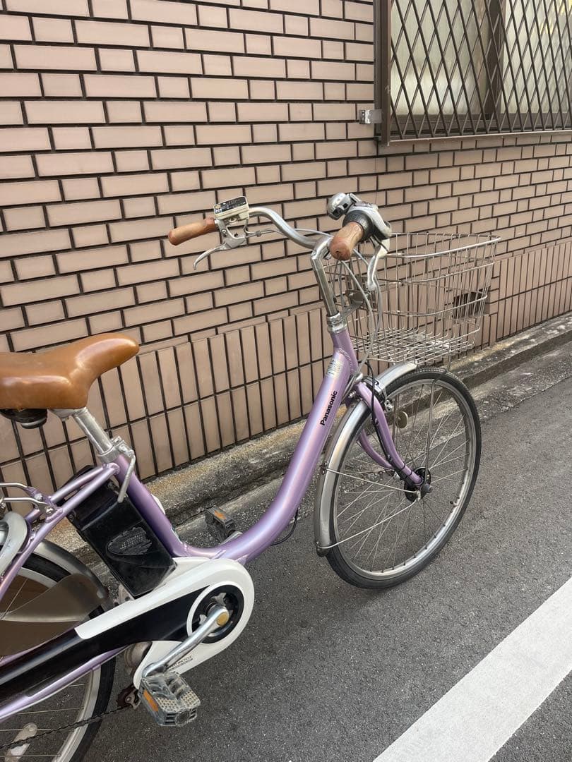 電動アシスト自転車 シティタイプ 紫色