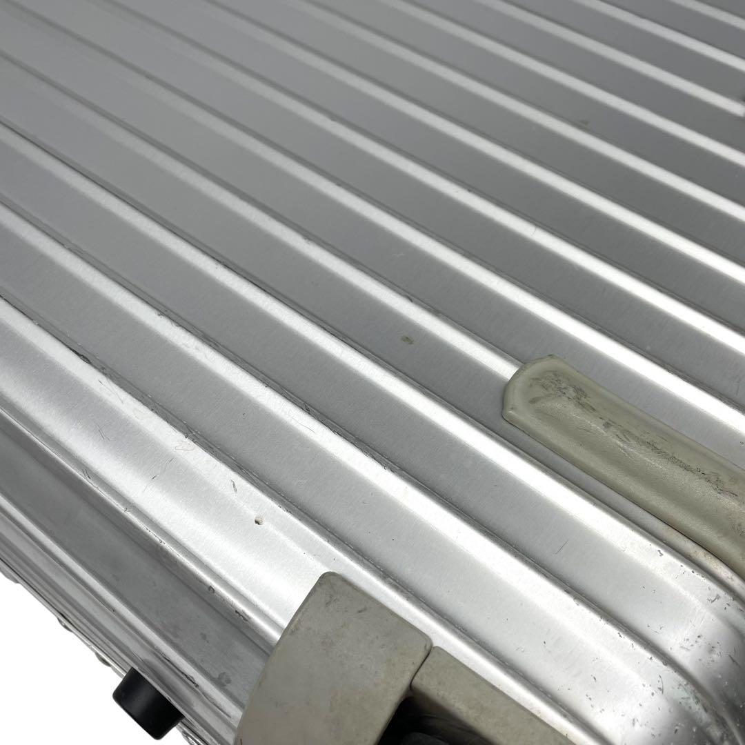 リモワ キャリーバッグ スーツケース トパーズ 青ロゴ 2輪 アルミニウム 銀