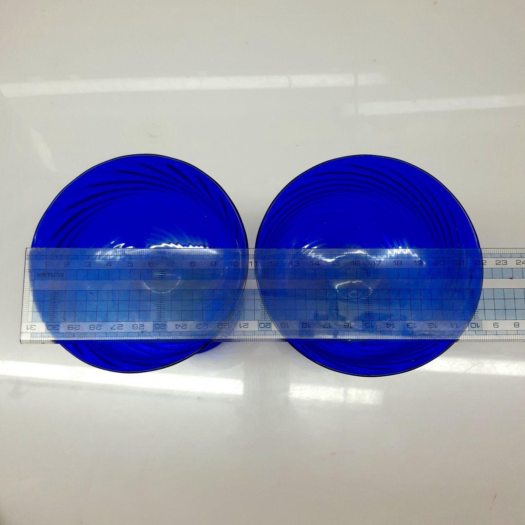 MURANO ムラノ 金彩 ドルフィン モチーフ ブルー グラス 2客セット