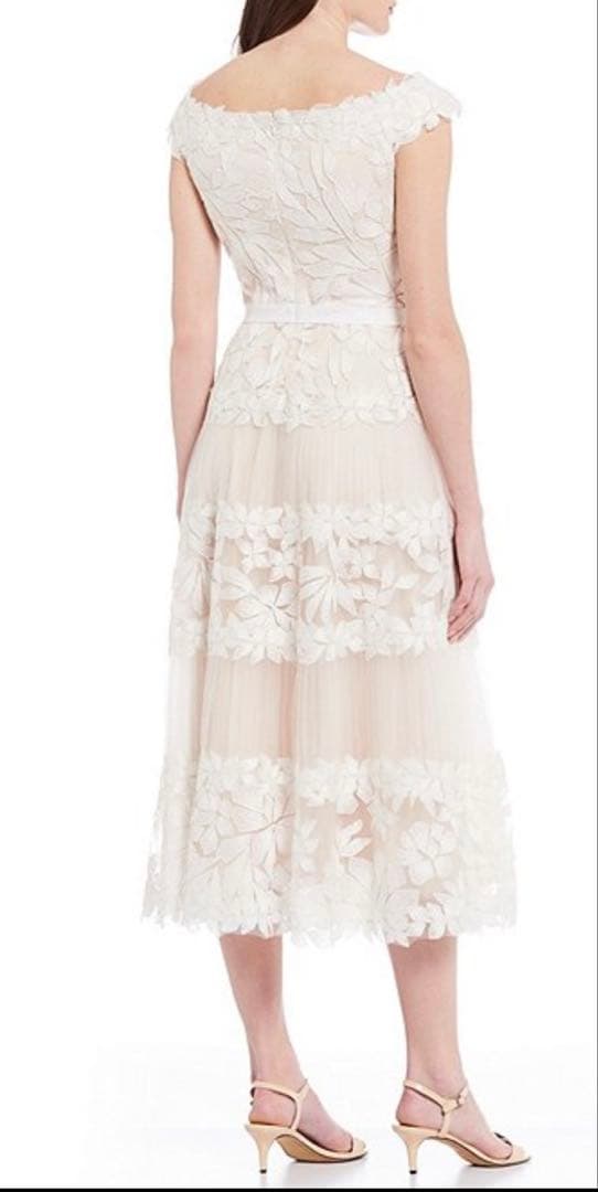 新品 TADASHI SHOJI タダシ ショージ ミモレ丈 ワンピース ドレス