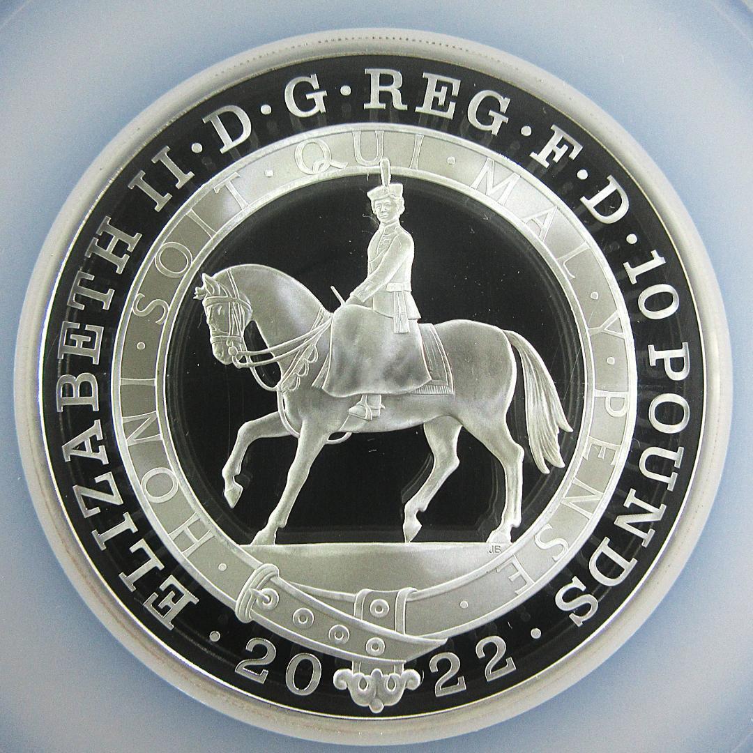 2022 イギリス 5オンス 銀貨 エリザベス2世 プラチナジュビリー NGC