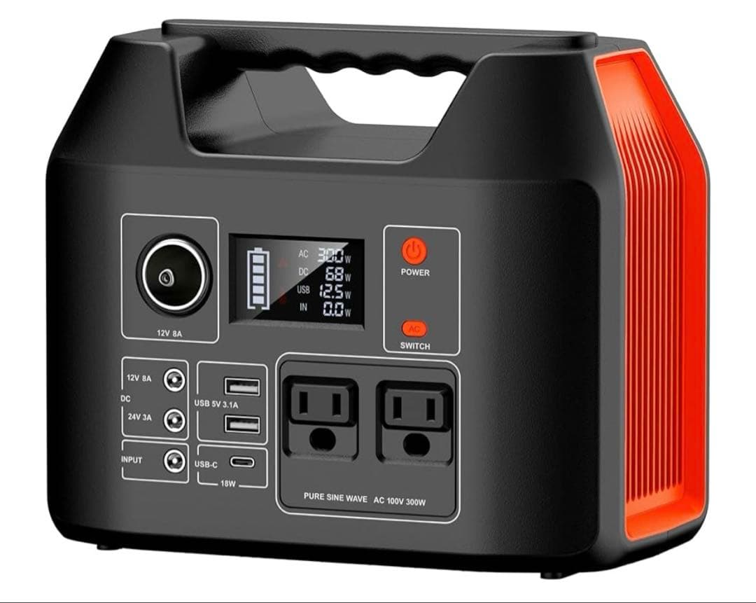 510429ポータブル電源 407Wh/110000mAH ポータブルバッテリー