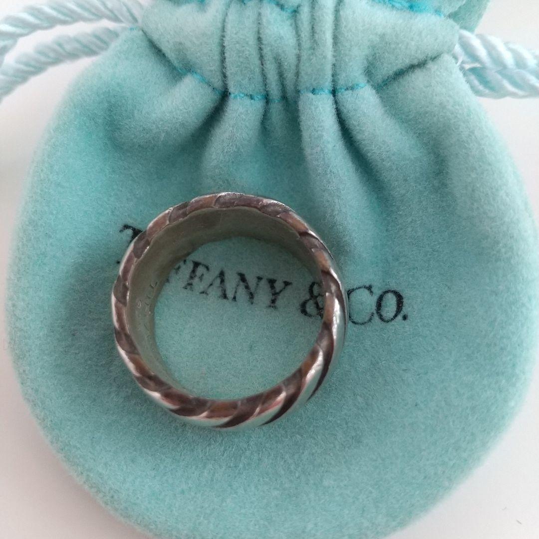 【希少】TIFFANY ツイスト リング スパイラル約10号 SV925
