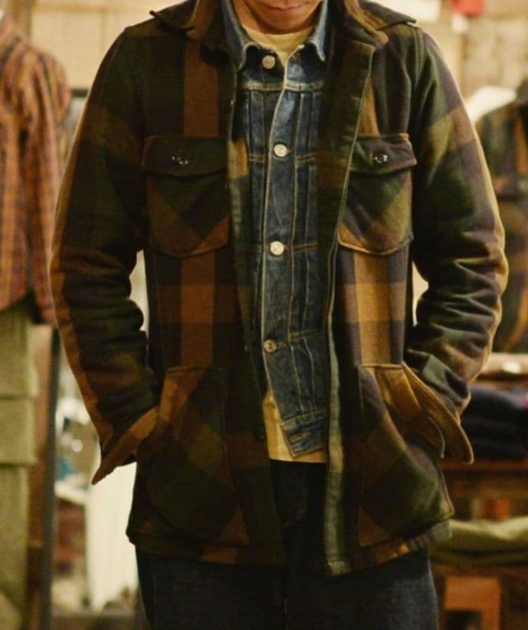 新品 デラックスウエア DELUXEWARE ネルシャツ ジャケットHVJ-35