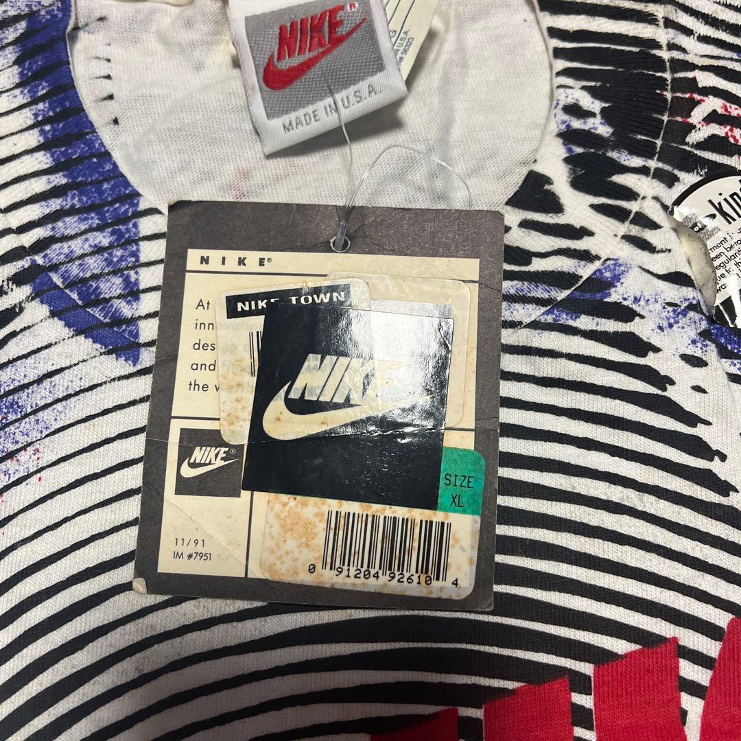Nike 1991 USA製 Jordan ジョーダン 総柄 Tシャツ XL