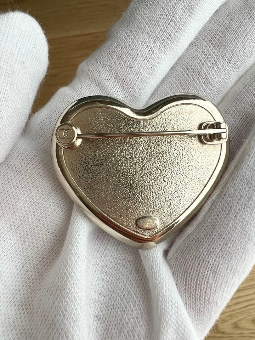 CHANEL シャネル　ブローチ　ハート　パール