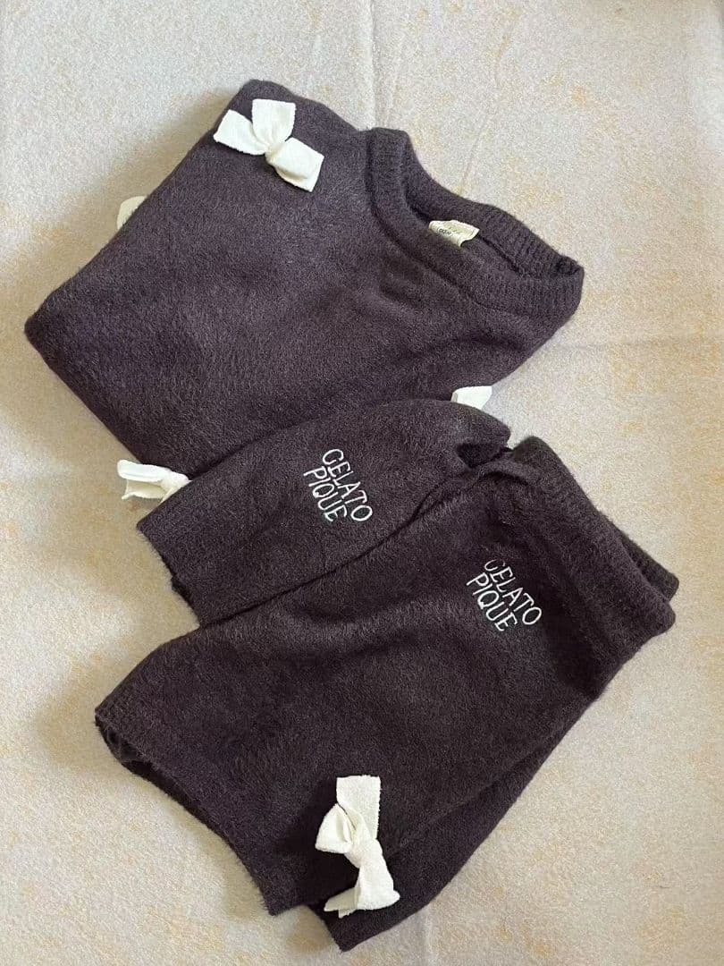 ジェラートピケ　ニットリボンプルオーバー&ショートパンツセット　新品未使用