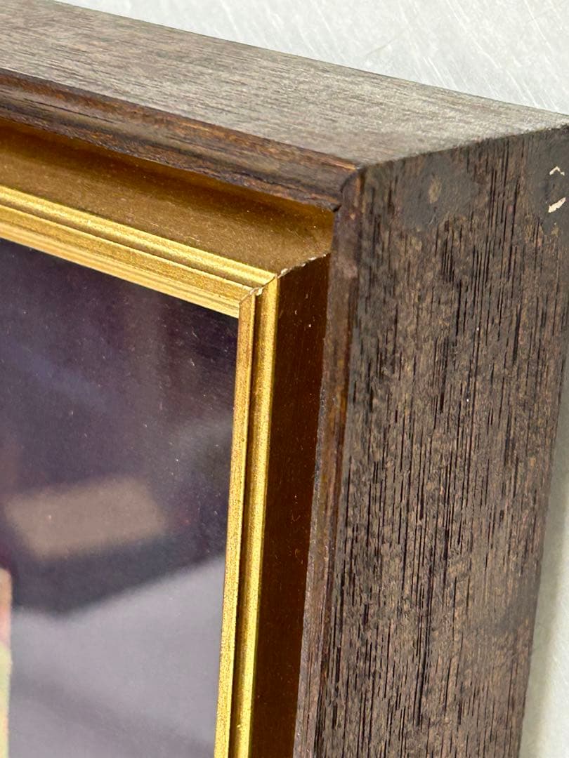 ふくろう　西村雄一　絵画　油彩画　額 美術品