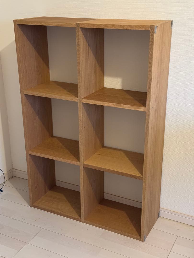 無印　スタッキングシェルフ　3段×2列　オーク材