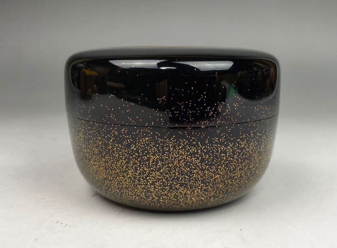 最高傑作品 煎茶道具 棗 松杏 御所車蒔絵 金蒔絵 螺鈿細工 美品 茶道具