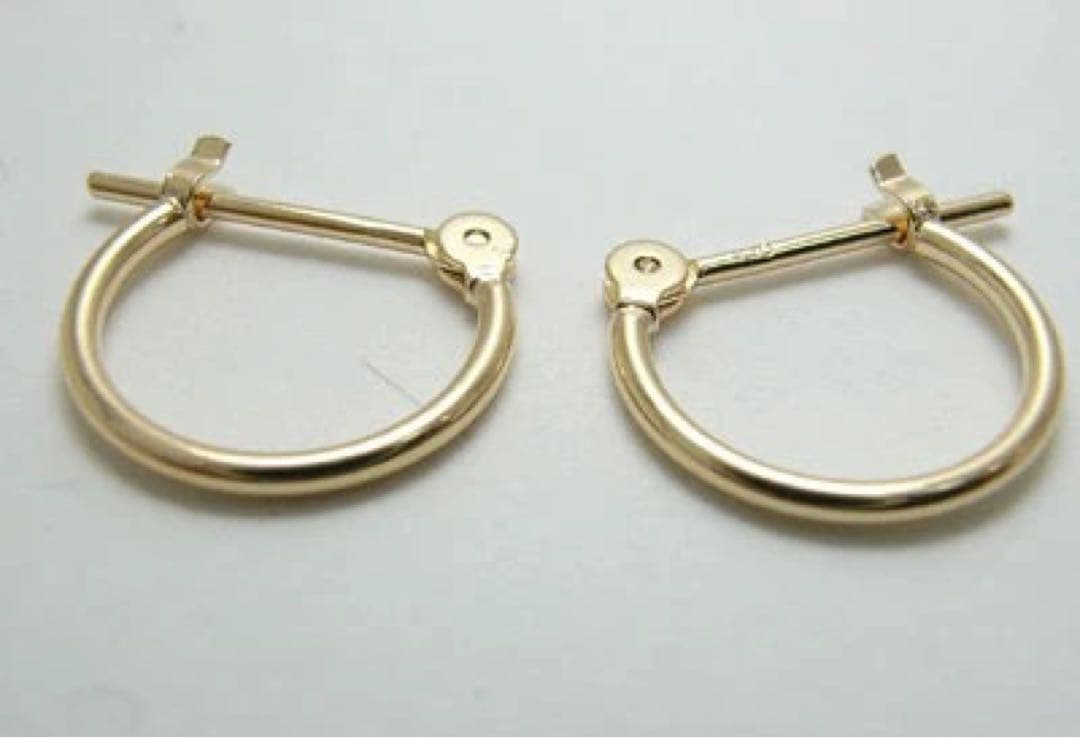 【今日限定1時間】K18 フープピアス