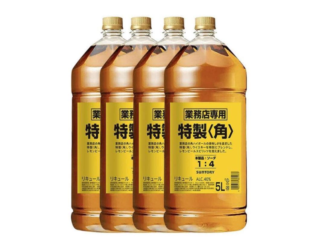 サントリー 特製〈角〉 5L 4本入り　新品未開封
