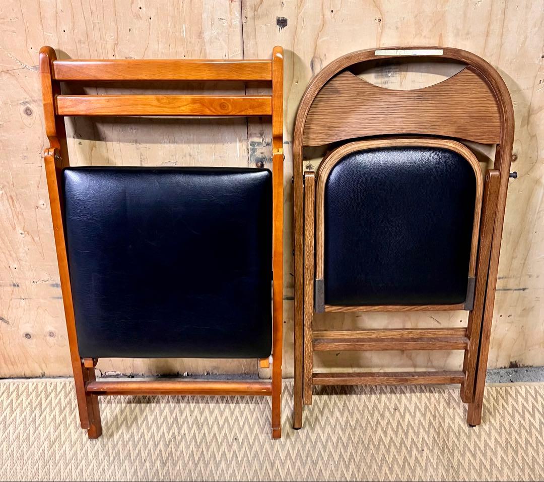 ①折りたたみチェアー2点セット　アクメファニチャー　イモト