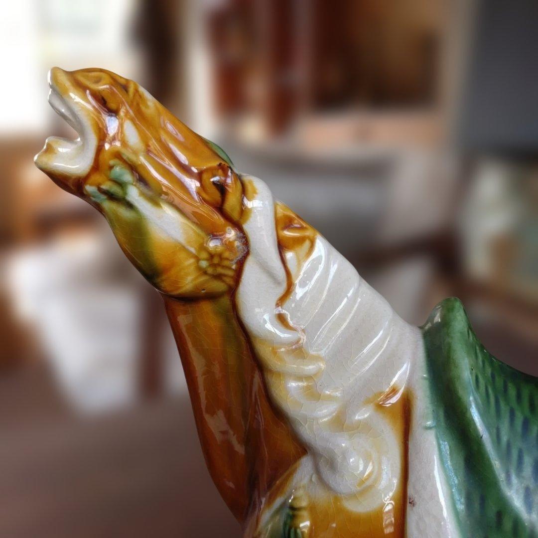 唐三彩・馬の陶器置物