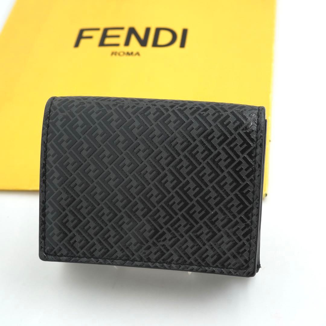✨未使用展示品✨　FENDI ミニ財布　ズッカ　ズッキーノ　FFロゴ　三つ折り