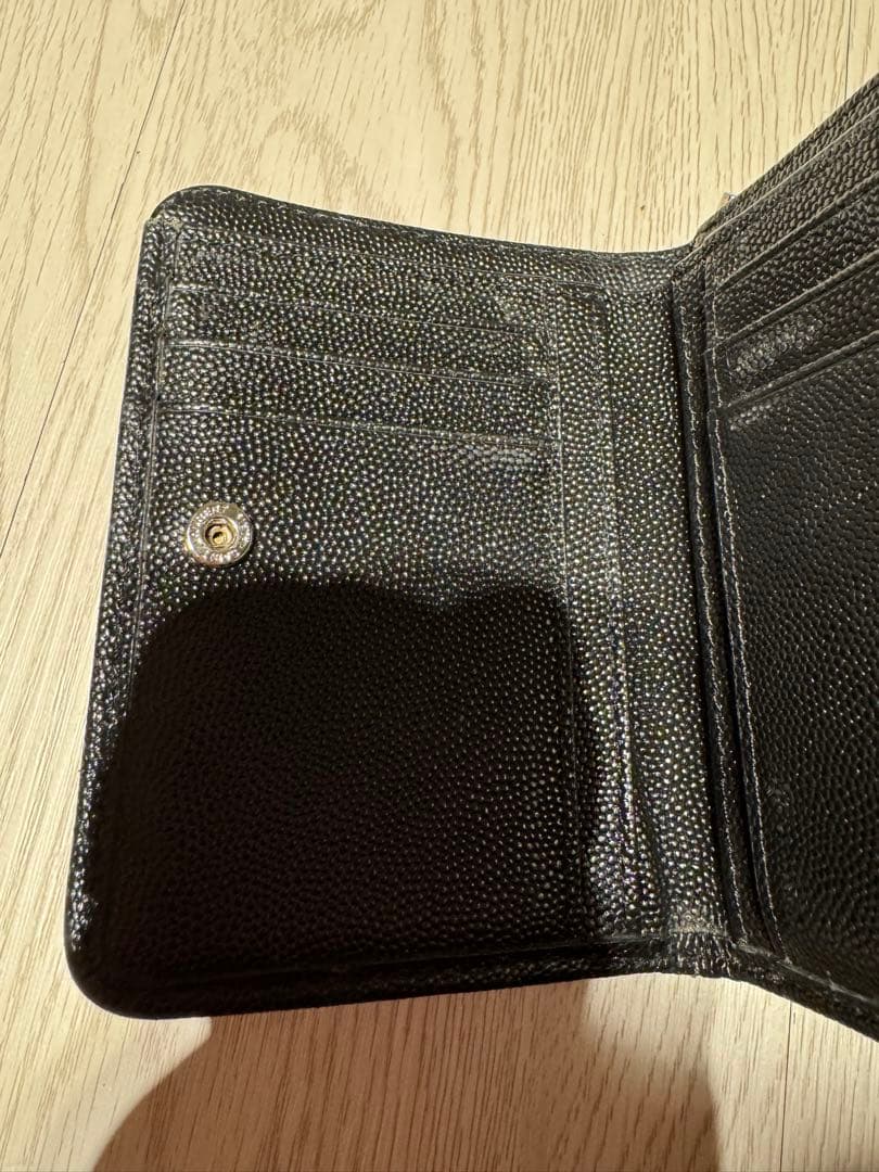 SAINT LAURENT ブラック 二つ折り財布　ysl
