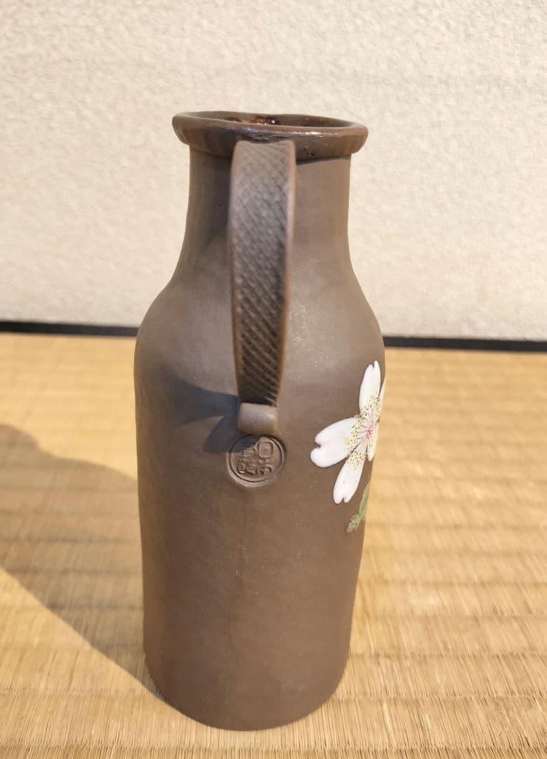 お値下げしました、2個組　萬古焼　桜　徳利