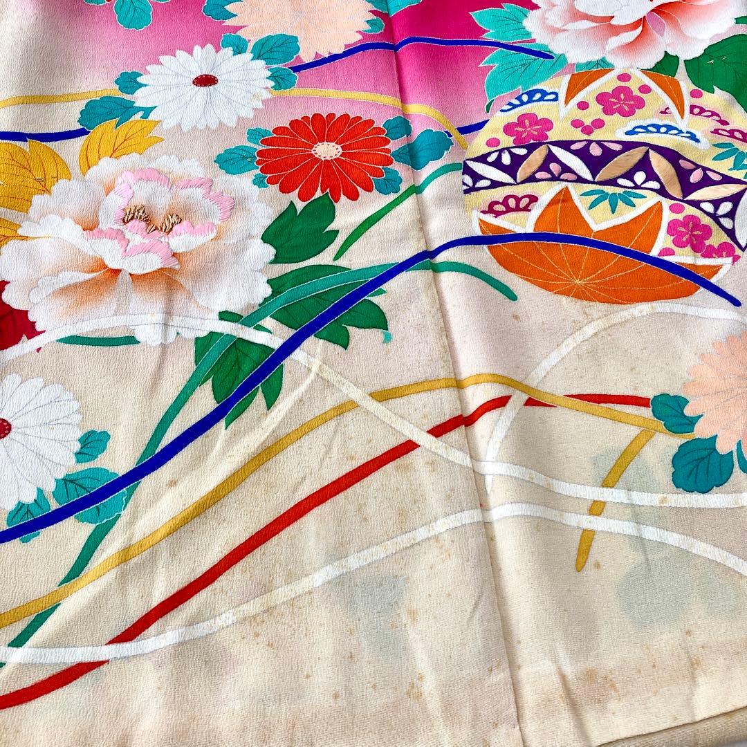 アンティーク　女の子　子供着物　七五三　アンティーク着物　NO26