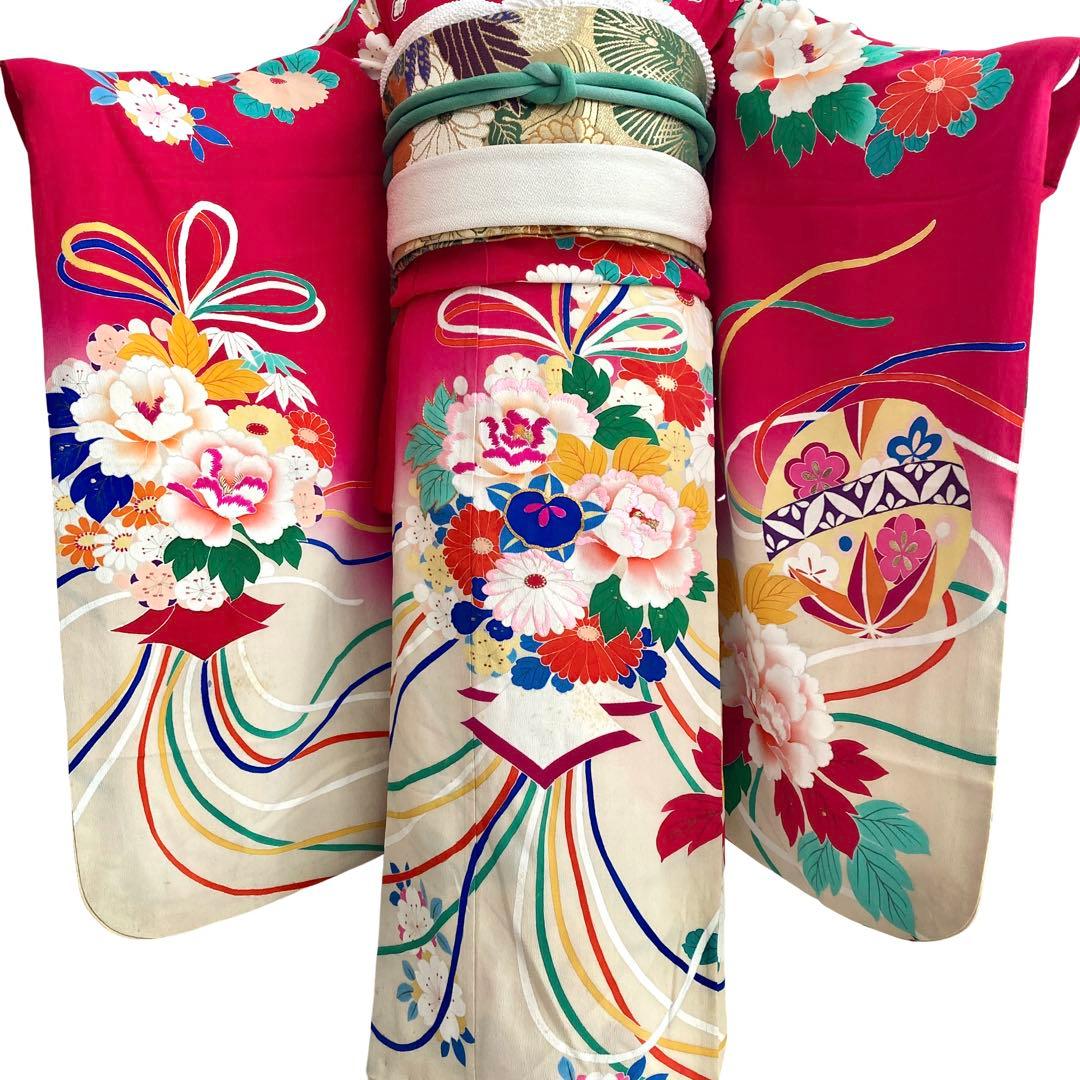 アンティーク　女の子　子供着物　七五三　アンティーク着物　NO26