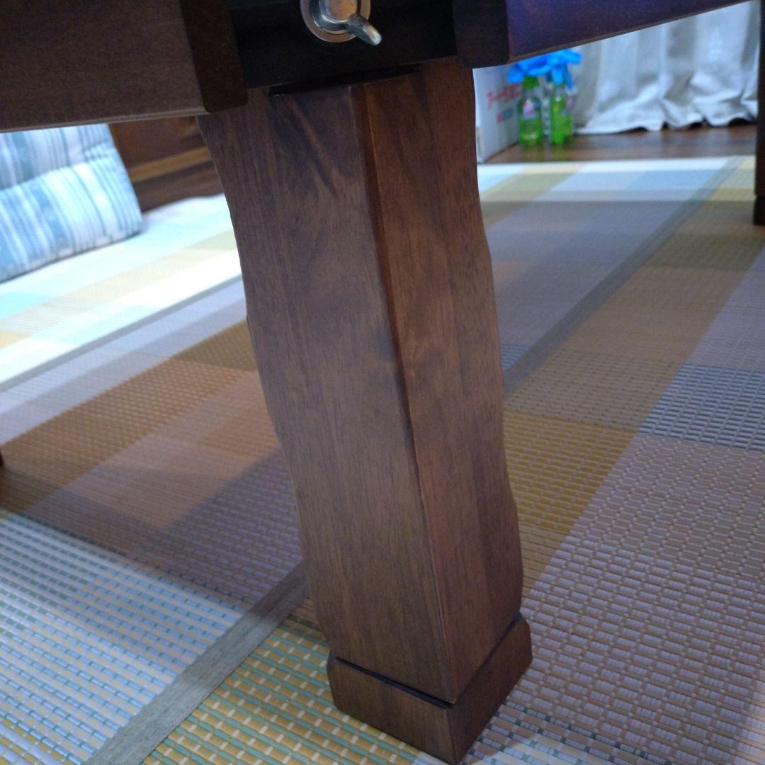 【ヒナフア】　ダークブラウン木製長方形こたつ