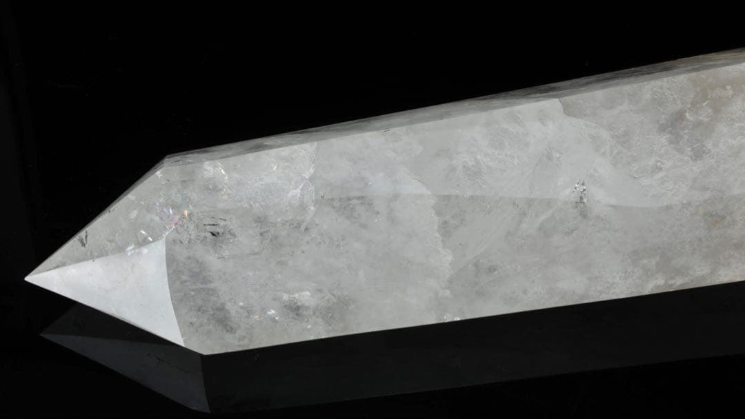 超特大95㎝ 虹入水晶ポイント 天然水晶 原石 天然石 六角水晶 パワーストーン