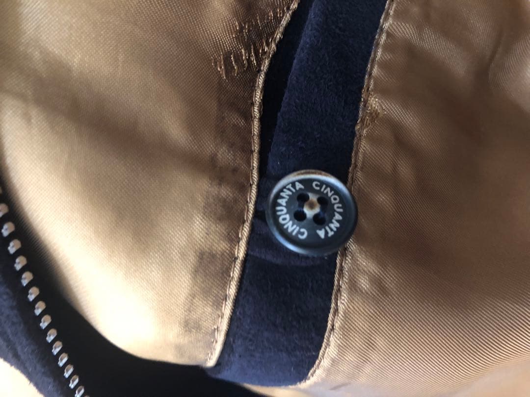 【美品】CINQUANTAチンクアンタスウェードライダースジャケット50ブラック