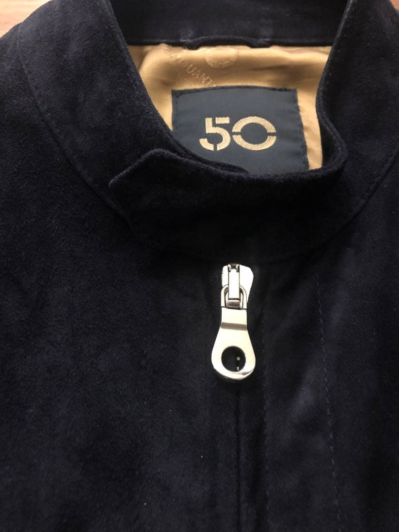 【美品】CINQUANTAチンクアンタスウェードライダースジャケット50ブラック