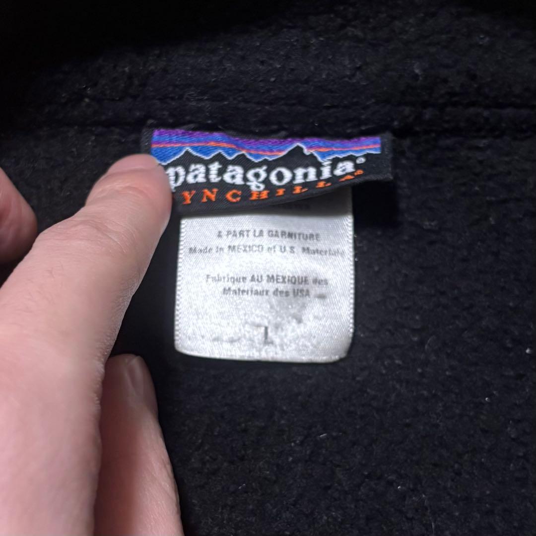 美品 L 黒 90s Patagonia マースピアル パタゴニア スナップT