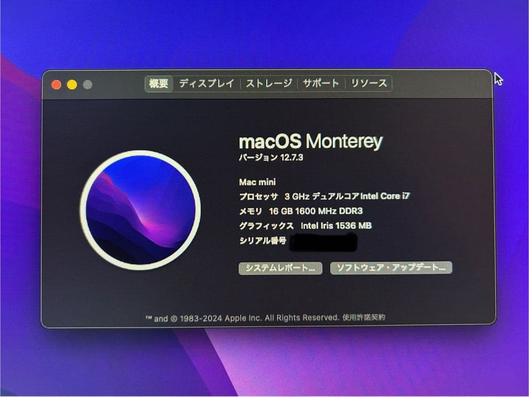 ミニPC Apple Mac mini (2014) 16GB 480GB SSD