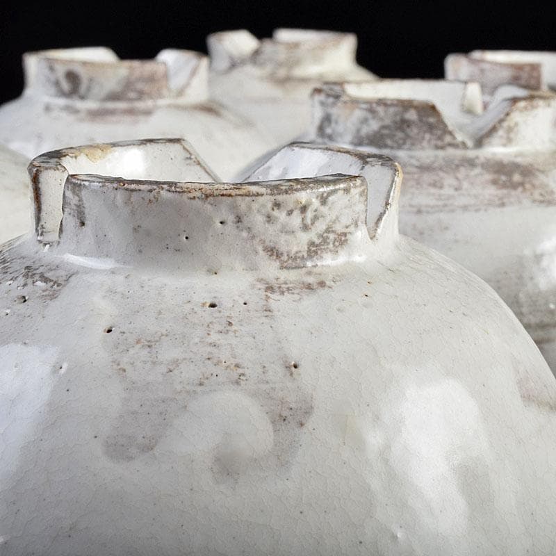 茶道具　萩焼　楽山窯造　数茶碗　十客　共箱　M　R9436B