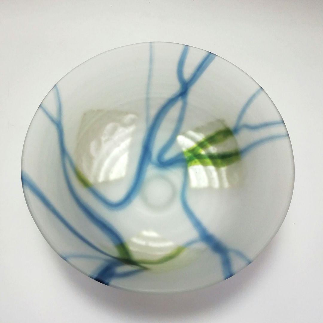 Ｓ５７４　茶碗　『義山　銀箔清流』『水崎長寿作』　共箱　抹茶碗　茶道具