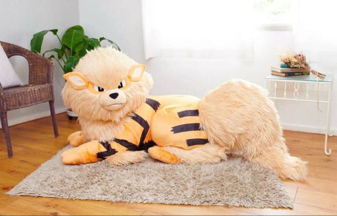 【美品・タグ付き】添い寝 ウインディ ぬいぐるみ 等身大 ポケモンセンター