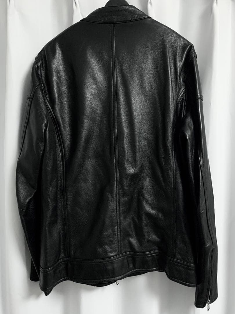 Lサイズ◎NANO UNIVERSE 羊革 ラムレザー 名作 シングルライダース