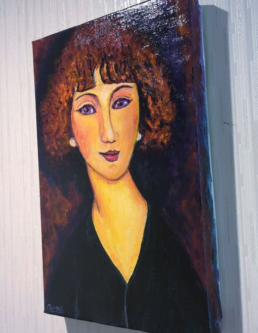 キャンバス油絵　専用　モンマルトルの若い女性　モディリアーニ　オマージュ