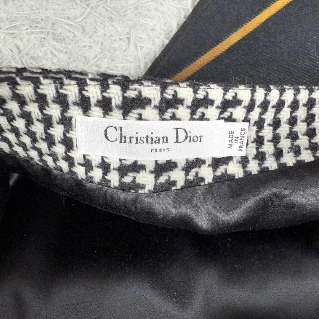 クリスチャンディオール スカート サイドジップ XL ウール 羊革 2018年