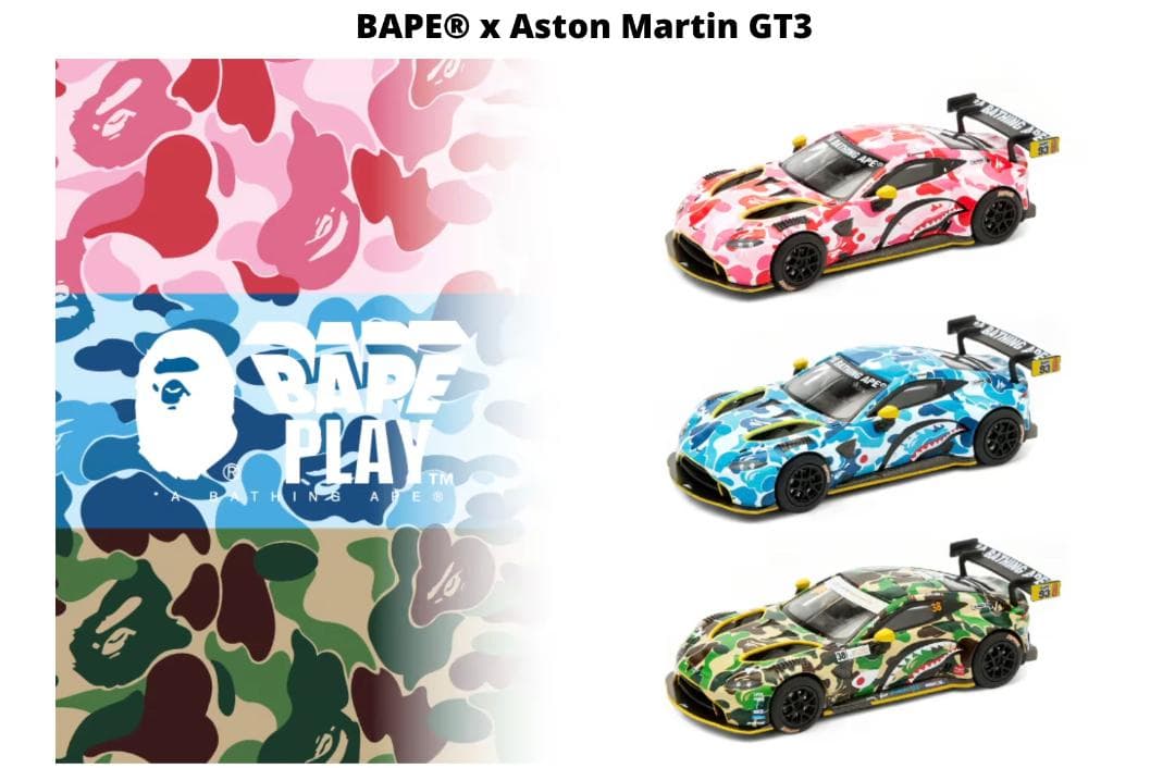 BAPE ASTON MARTIN GT3 1/64 MODEL CARミニカー