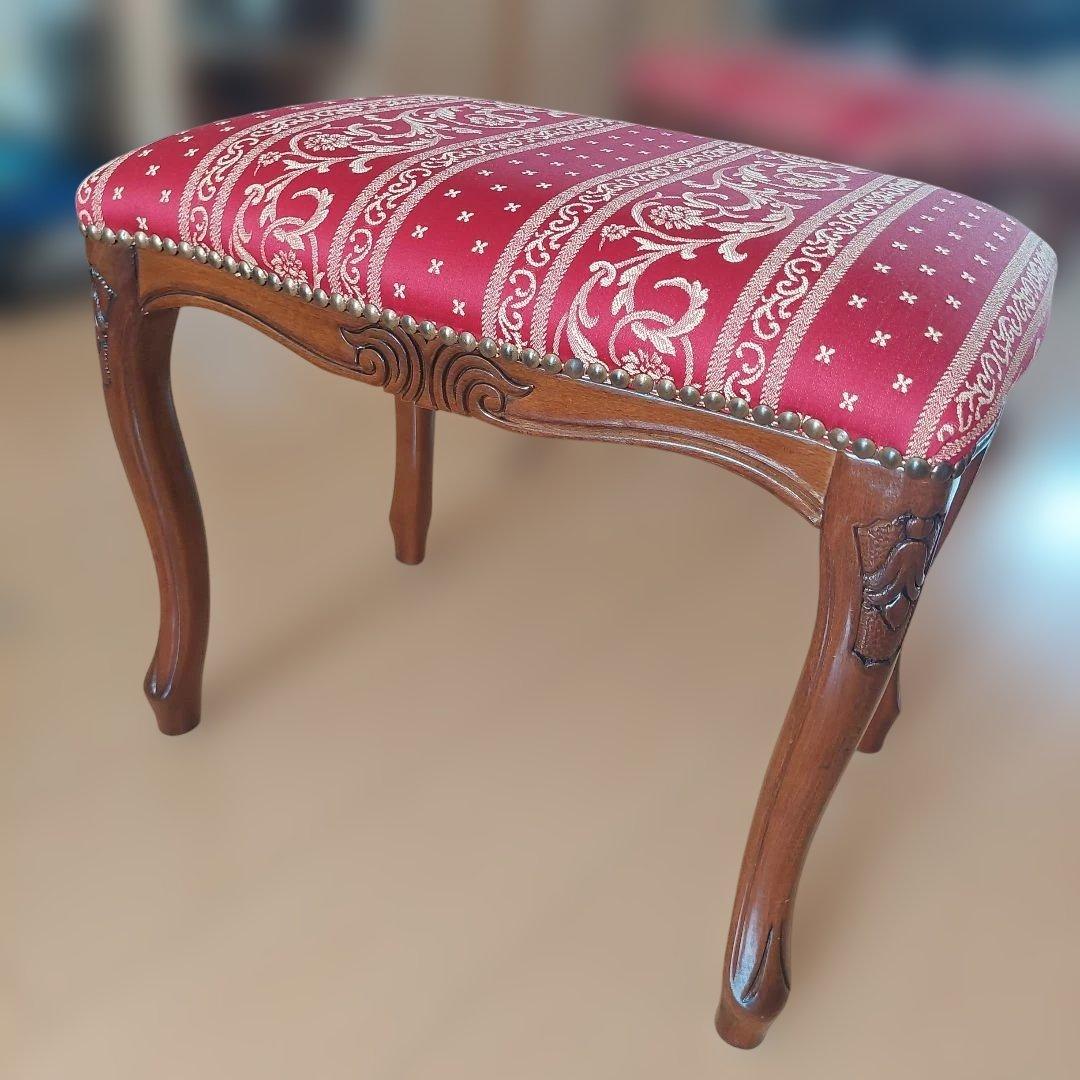 【極美品】木製スツール 花柄 猫脚 ヴィンテージ イタリア製